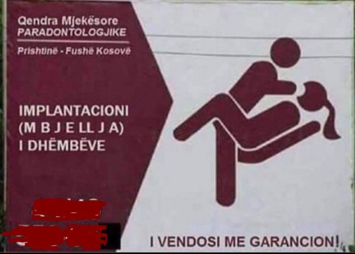 Reklama provokuese e stomatologut kosovar që po shokon të gjithë