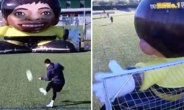 Messi, i jashtëzakonshëm në gjuajtje të lira edhe kundër një roboti gjigant