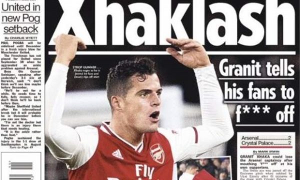 Xhaka i pushton ballinat e gazetave britanike, pasi i shau tifozët e Arsenalit