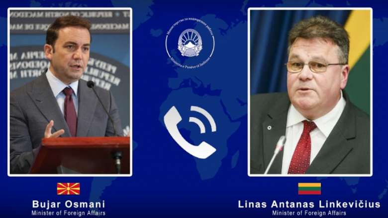 Osmani bisedë me Linkevičius: Maqedonia e Veriut duhet t’i fillojë negociatat pa asnjë vonesë