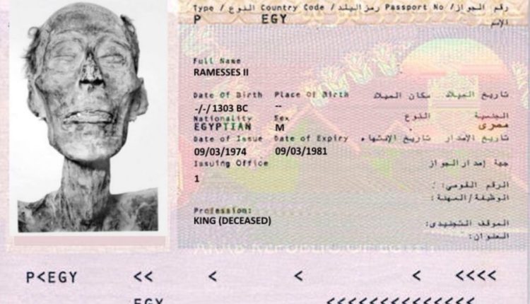 Ramesses II: mumja e parë (dhe ndoshta e fundit) që ka marrë një pasaportë!
