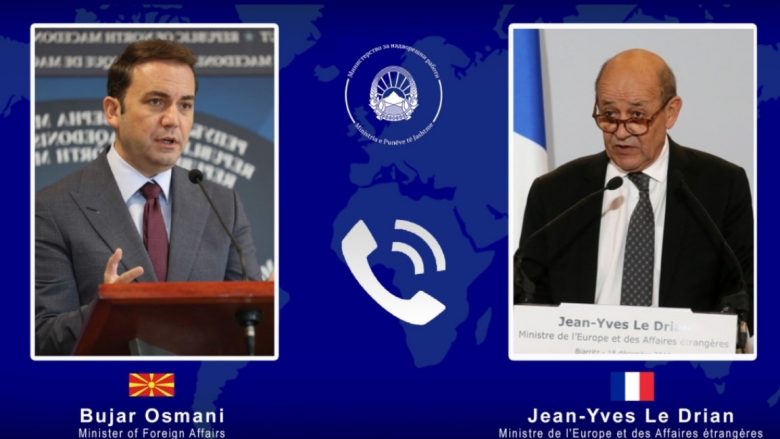 Osmani në bisedë telefonike me Le Drian: Uniteti i BE-së po inkurajon vendet e Ballkanit