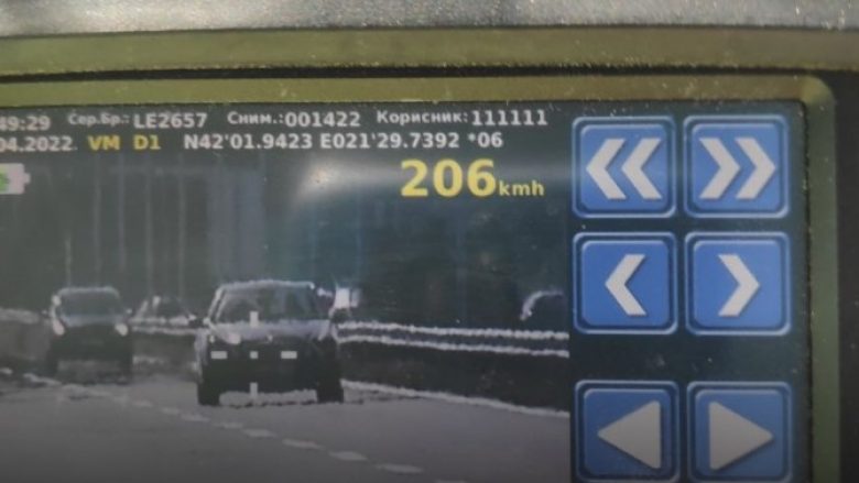 Gjobiten 89 shoferë për tejkalim të shpejtësisë në Maqedoni, njëri kapet me 206 km/h