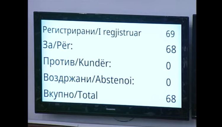 Kuvendi miratoi propozimin francez, 68 deputet votuan PRO