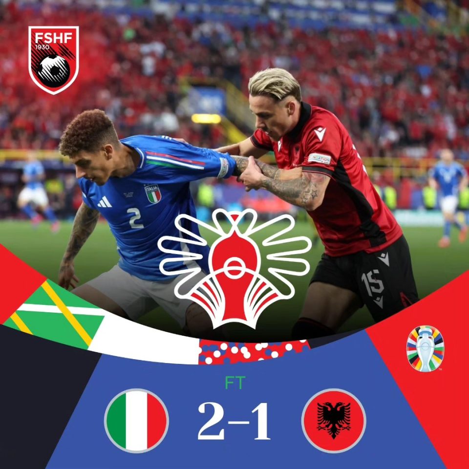 Italia mund Shqipërinë 2-1