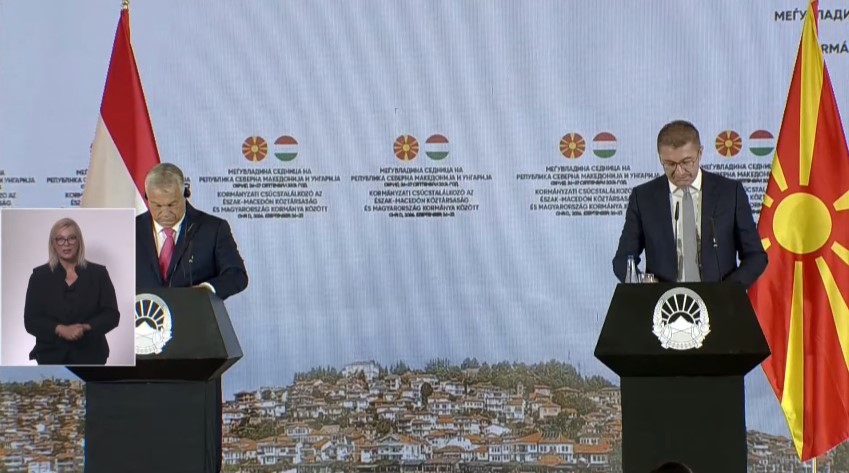 LIVE: Konferenca për shtyp e kryeministrave Mickoski dhe Orban